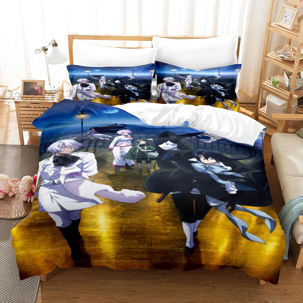 Conjunto de Roupa de Cama The Case Study of Vanitas Tamanho Solteiro Twin Full Queen King Roupa de Cama para Adulto Criança Quarto Conjuntos de Capa de Edredom Estampa 3D Anime