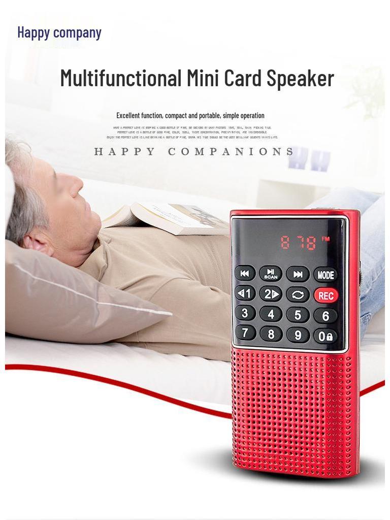 Happy Companion L-328 Mini Speaker & Recorder with Multifunctional Radio and Music Player