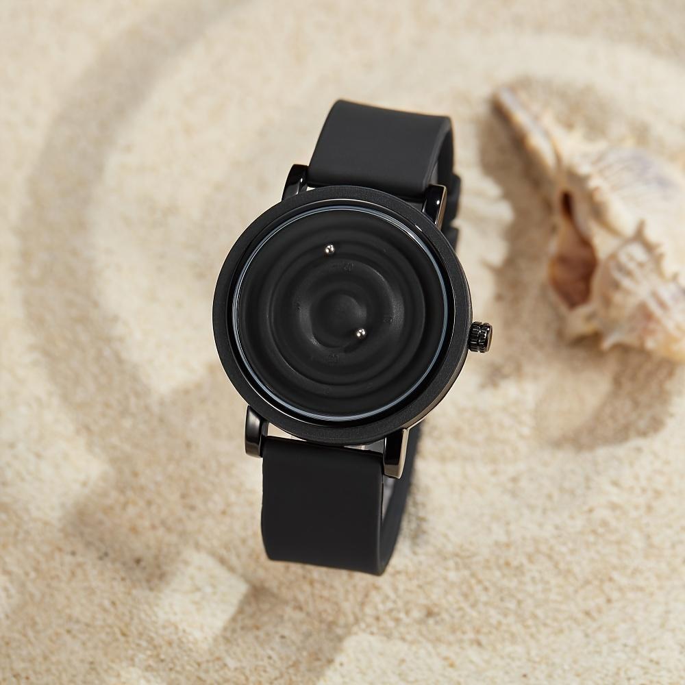 Personalized Fashionable Floating Magnetic Pointer Free Ball Bearing Creative Simple Waterproof Quartz Watch Student Women Men