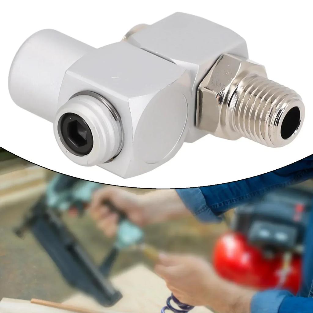 1pc 12.5mm Swivel Air Connector Swivel Air Hose Connector Adapter Pneumatic Aluminum Alloy Tool Used For Compressor Car