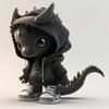 Cool Staty av Baby Drake Handgjord Harts Dinosauriefigurer Skulptur Prydnader Halloween för Hem Kontor Skrivbord Dekor Bil