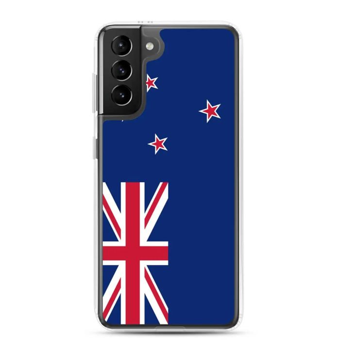 Coque Téléphone - Samsung - Galaxy S21 Ultra - Drapeau Nouvelle-Zélande - Souple - Multicolore