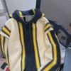 Unisex Oversized Hooded Striped Sweater for Autumn/Winter