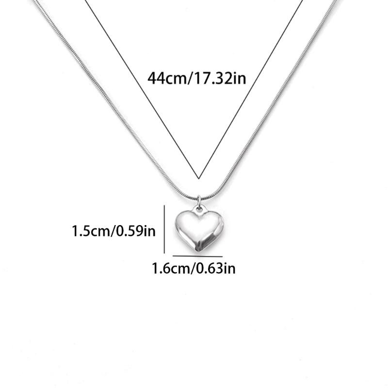 Hjärthänge Halsband Flickhjärta Hängen Halsband Kärlekshänge Halsband Kärlekshalsband Titanstål Material Smycken