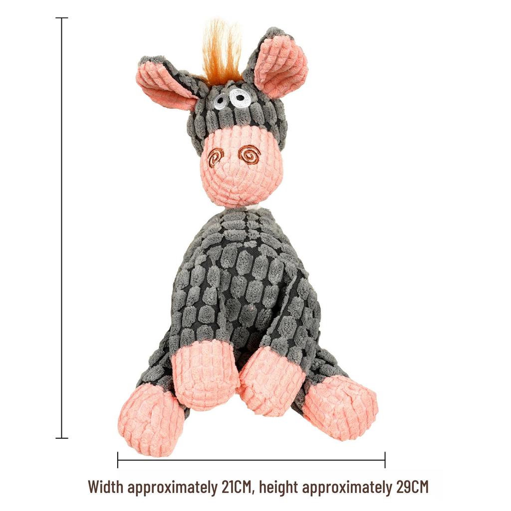Peluche Bulldog Francese con Palla Squeaky e Giocattolo con Corda per Gatti e Gattini - Resistente al Morso, Design Cartoon Frutta