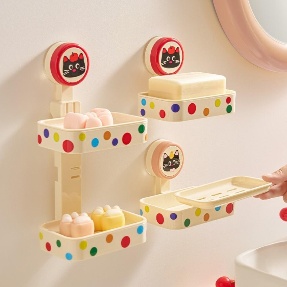 Plastic Wall Mounted Soap Storage Box Quick Drain Soap Rack Drain Box Soap Drain Box  Bathroom