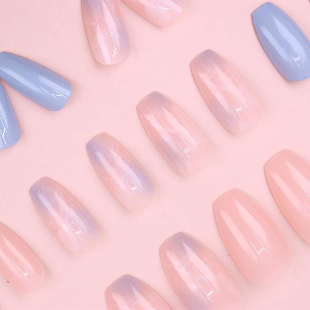 Trends Premium Designer 24pcs Stick-on Nails Set, with Easy Glue Tab Application, Nails Are Reusable & Unbreakable