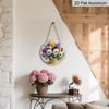 2D Flat Aluminum Wall Art with Three-Color Floral Design Rustic Country Style 7.87 Inches X 7.87 Inches Perfect for Gardens, Farmhouses, Cafes, Front