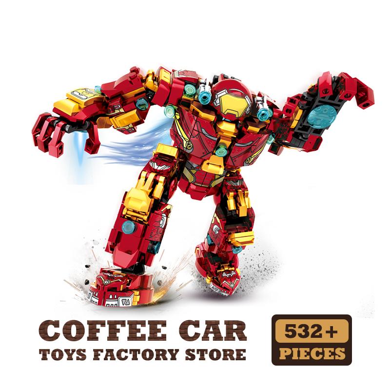 Non-Toxic Giant Robot Combat Armor Building Blocks Diy Kit Mecha Hero Moc Bricks 3D Model Action Figures Toy Adult Children Birthday Gifts