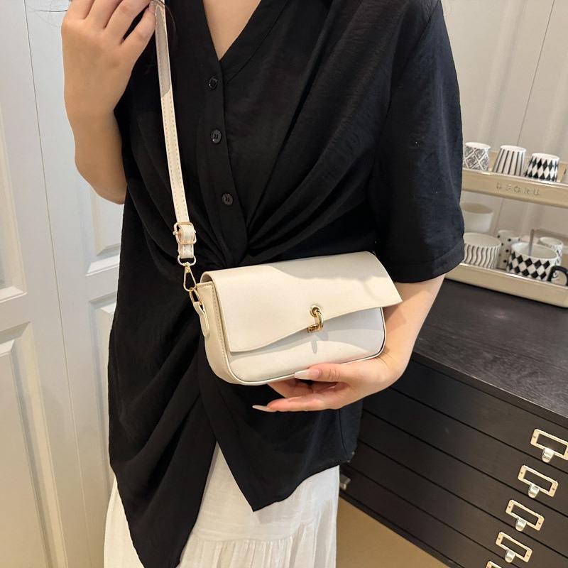 Fashion retro popular small square bag new texture shoulder messenger bag simple casual women's bag