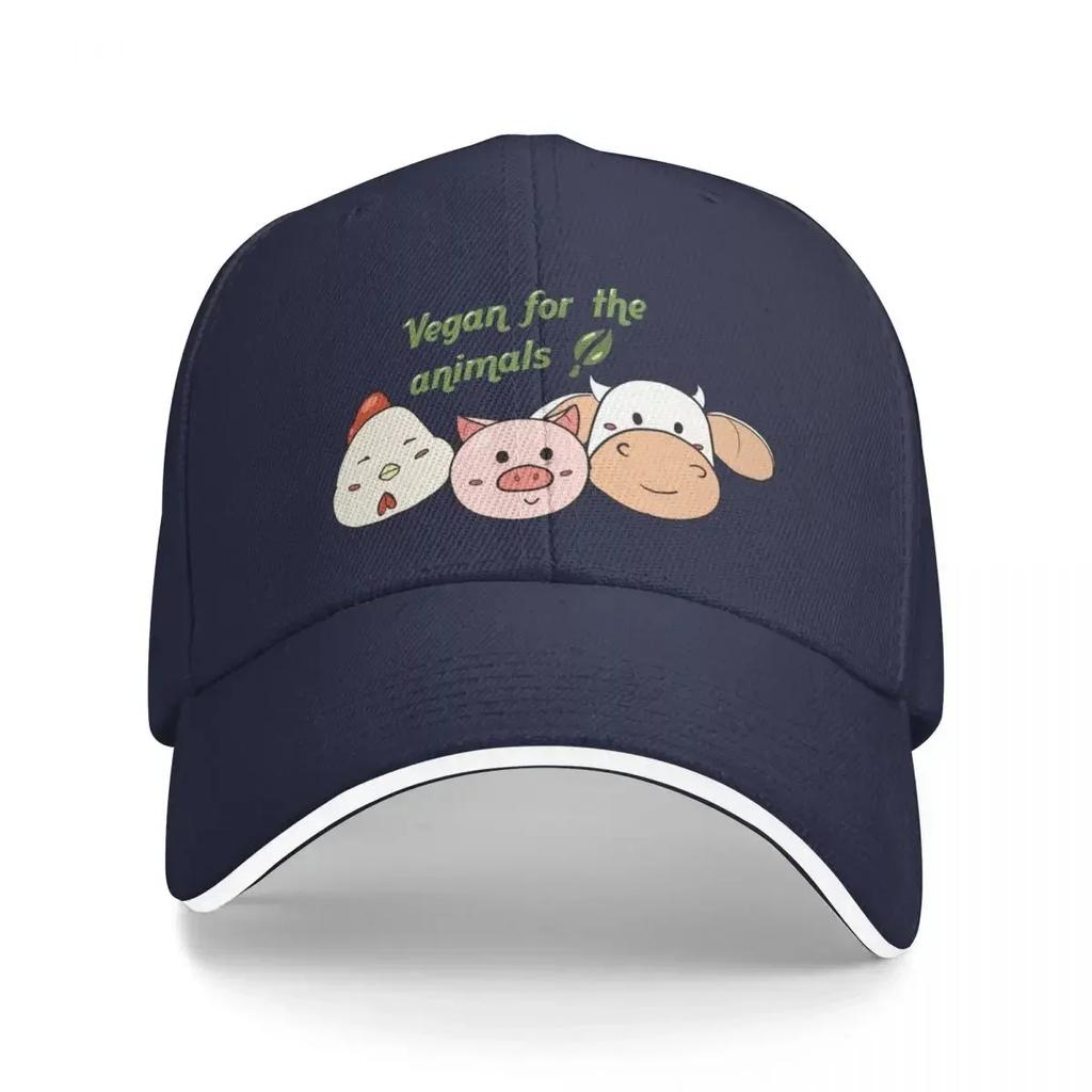 Vegan for the Animals Baseball Cap Trucker Hat Luxury Cap Big Size Hat For WoWoUnisex WoUnisexs