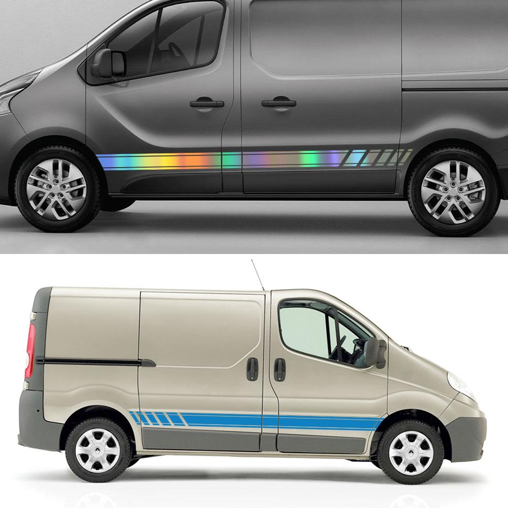 2PCS Car Door Stickers For Renault Trafic 3 2 Fiat Talento Nissan NV300 Vauxhall Vivaro Camper Van Vinyl Film Decals Accessories