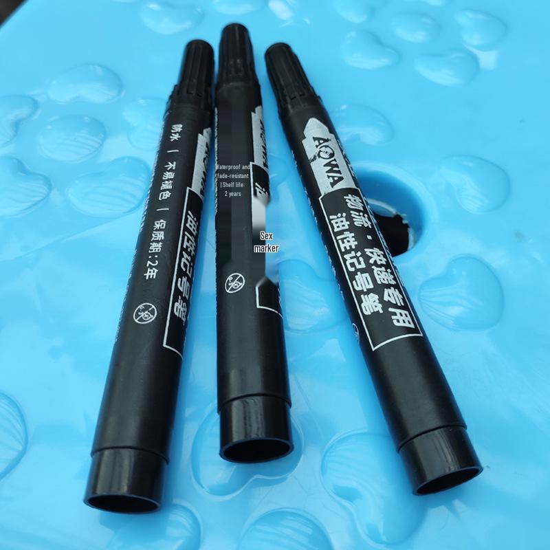 Black Oil-Based Waterproof Large Tip Quick-Dry Marker Pen