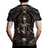 Męski Letni T-shirt 3D Modny Casualowy Luźny Wzór Nadruk Czaszki Okrągły Dekolt Krótki Rękaw T-shirt Top 6XL