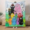 1pc, Colorful Cartoon Characters Throw Blanket, Perfect for Home Decor, Couch Cover, Outdoor Use, Gifts, Flannel Blanket Suitable for Bedroom, Living