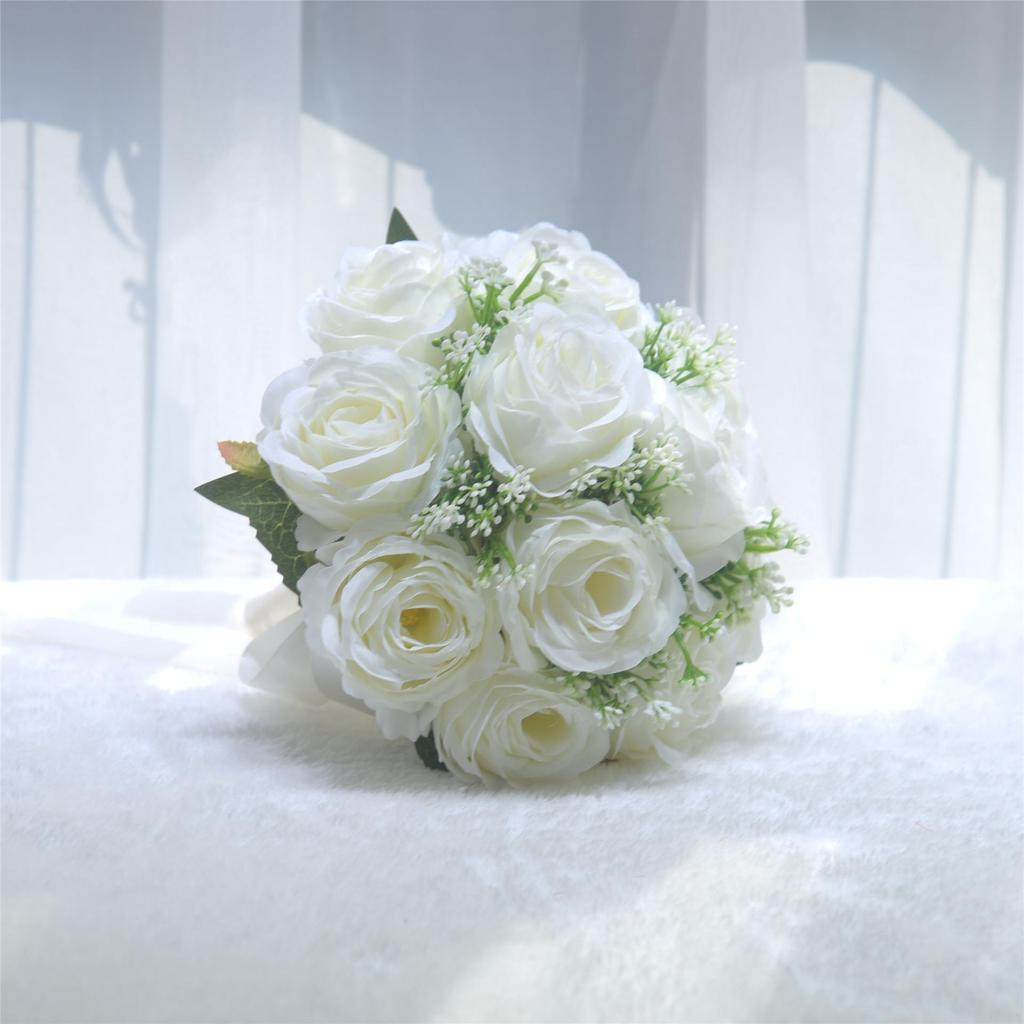 European Style Bridal Bouquet - Artificial Wedding Photography and Home Decoration Flowers
