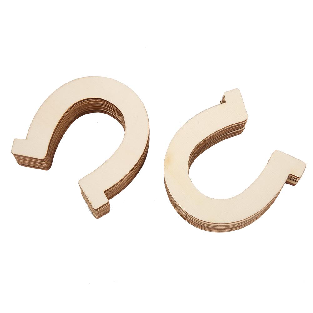 

24 шт. Деревянная подвеска в форме подковы, деревянное ремесло, сделай сам, детская игрушка ручной работы(83 x 91мм )