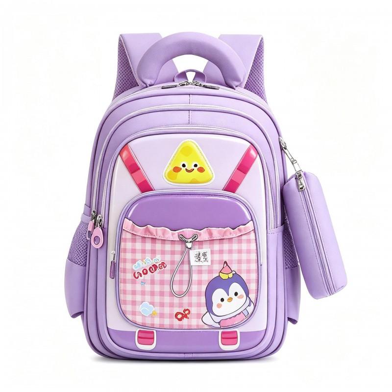 Kids School Backpack 16 Inch 3D Hard Shell With Cartoon Rabbit Design Oxford Fabric Breathable Comfortable Elementary