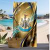 Asciugamano da Spiaggia con Stampa del Newcastle United Football, Asciugamano Grande Morbido ad Asciugatura Rapida per Spiaggia Campeggio Nuoto