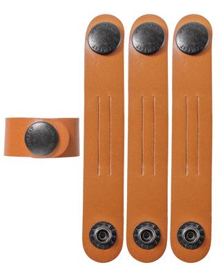 TAVARAT Backpack Strap Genuine Leather Excess Strap Buckle String Strap Clips of Tie-Up Clips, Organizer, Clips, Organizer, Fastener, (Set 4, Camel)