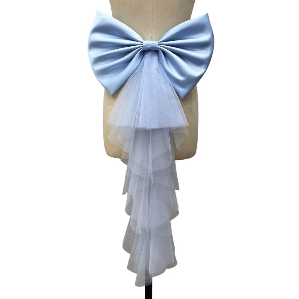 Однослойный Элегантный Свадебный Пояс Сатиновая Сетка Свадебные Аксессуары Вечерняя Вечеринка синий