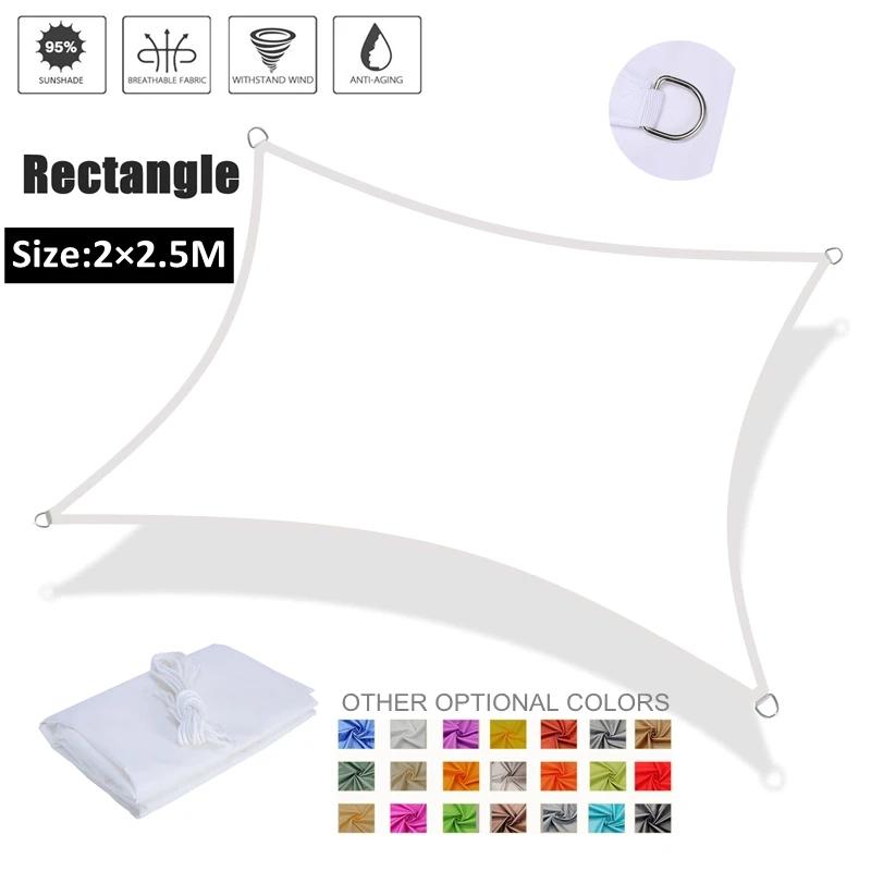 White Waterproof SunShade Sail Garden Sun Shelter Patio Pool Canopy Outdoor Camping Awning Boat Shading Cloth Polyester