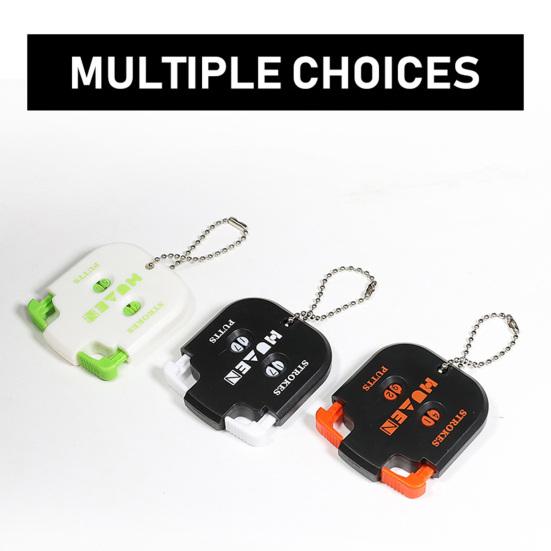 Golf Score Counter with Portable Bead Chain 2 Digit Strokes Putts Counting Tool Golf Game Scorekeeper Outdoor Sports Score Clicker Counter Scorer