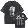 Vintage Washed MGK Lost Americana Tour  Print Tshirt Men Women Harajuku High Quality Fashion Oversized  T Shirts
