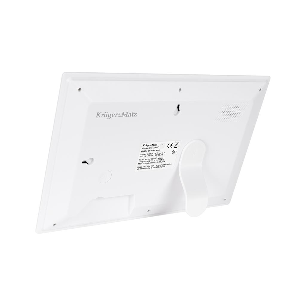 Kruger&Matz FRAMEO Wi-Fi 10.1" Digital Photo Frame, High Quality White Panel