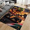 Sports Area Rug, Lando Norris McLaren F1 4 Sunset Monza Poster, Fan Cave Decor, Non-Slip Mat