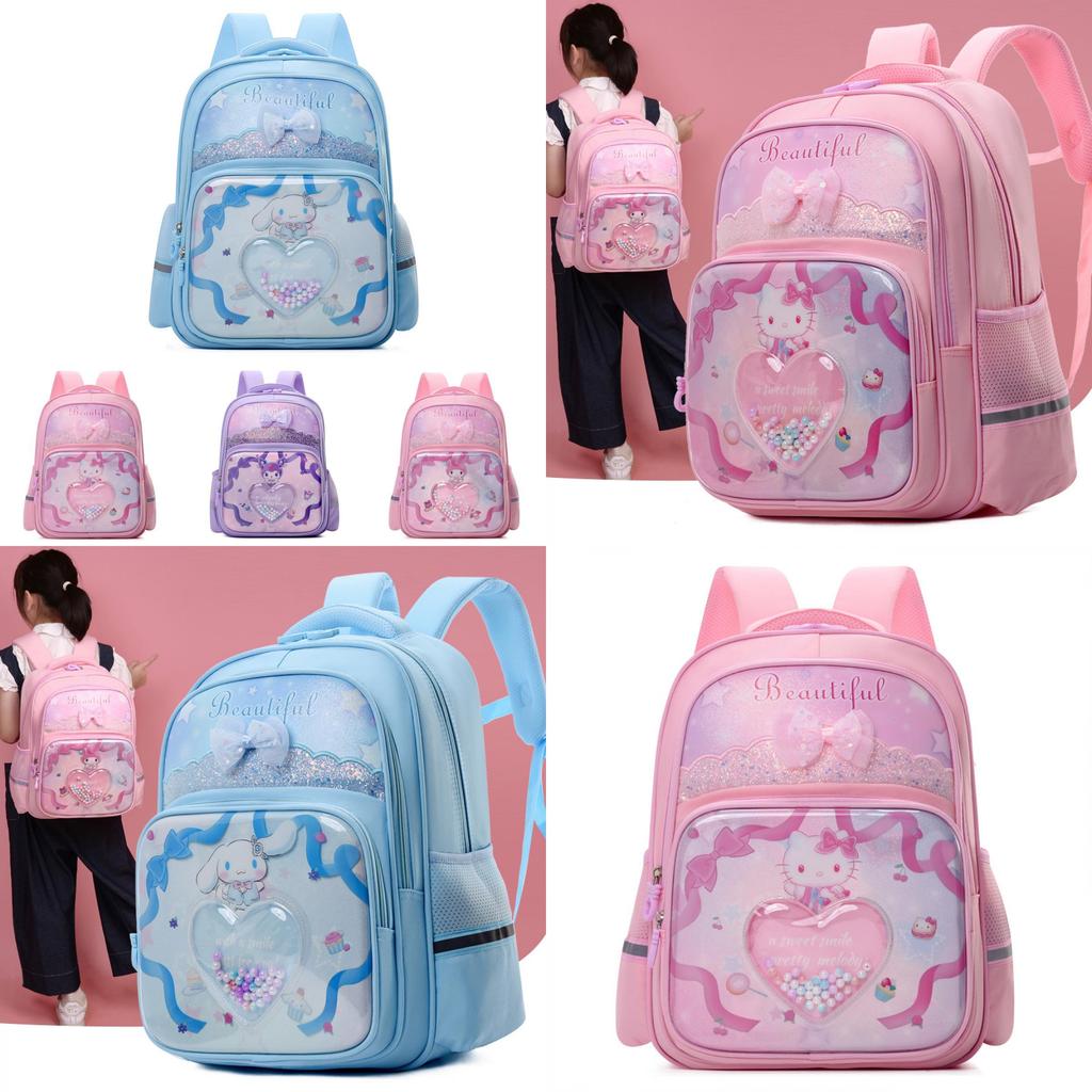 Adorable Cartoon Backpack For Kids Breathable Pu Material School Bag With Curved Straps