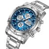 Skmei Military Sports Watches for Mens Analog Digital Display LED Waterproof Chronograph Three Time Zones Quartz Calendar Watch