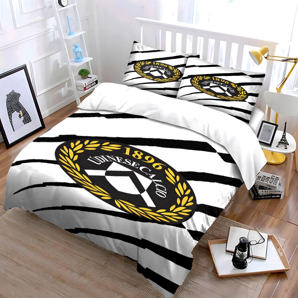 Zebra Stripes, Udinese Calcio Emblem. Bedding Sets Duvet Cover Sets Duvet Covers Pillowcases(1*Duvet Cover 2*Pillowcases Without Duvet Insert)