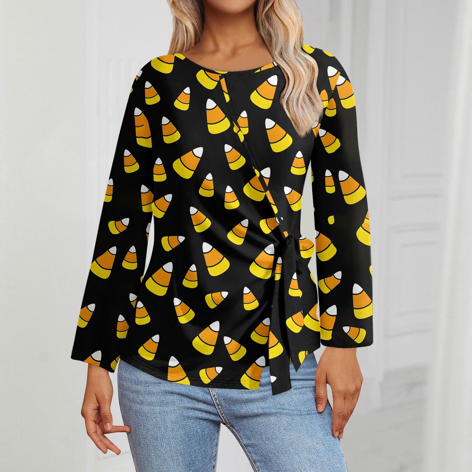 

Женские топы с длинным рукавом Летние асимметричные футболки Приталенные повседневные топы Футболки Пуловеры Топы на Хэллоуин Футболки Летние топы Топы с коротким рукавом XL жёлтый