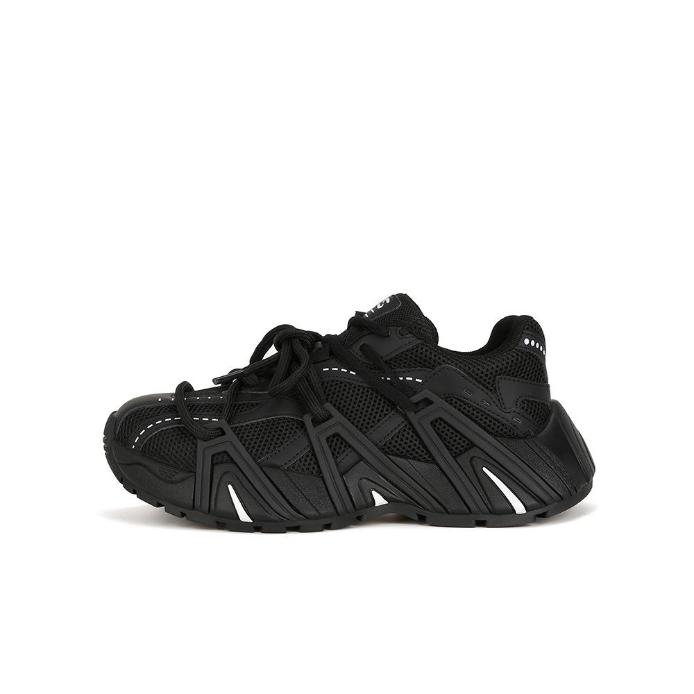 

Секунды волос~ Су Иинь вырастает на 6 см в высоту~ Осень и зима ретро мандариновая утка на платформе повседневные папины кроссовки женские спортивные туфли 40 чёрный