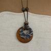 Retro Leopard Print Geometric Necklace: Chic & Unique Clavicle Chain for Women