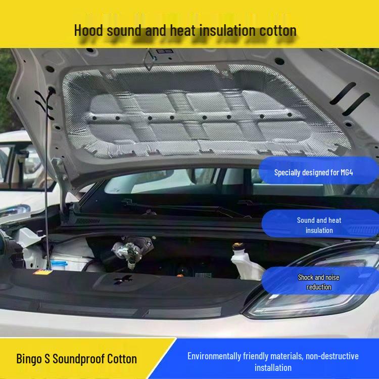 Soundproofing Insulation Cotton Sheet for Car Hood: Reduces Vibration, Noise, and Heat