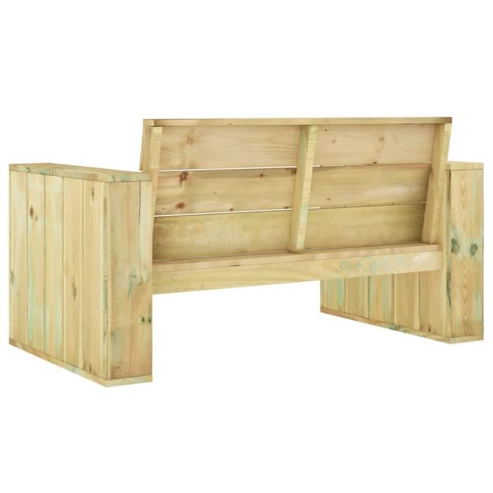 VidaXL Banc de jardin 139 cm Bois de pin imprégné