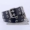 Women's Belt Large size Double Hole Men Belt Punk Hip Hop Rock Subculture Belt Punch Free Belt for Men and Women