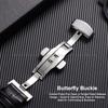 Genuine Calfskin Leather Watch Strap 16mm 18mm 19mm 20mm 21mm 22mm 23mm 24mm Soft Business Wristwatch Band with Deployment Clasp