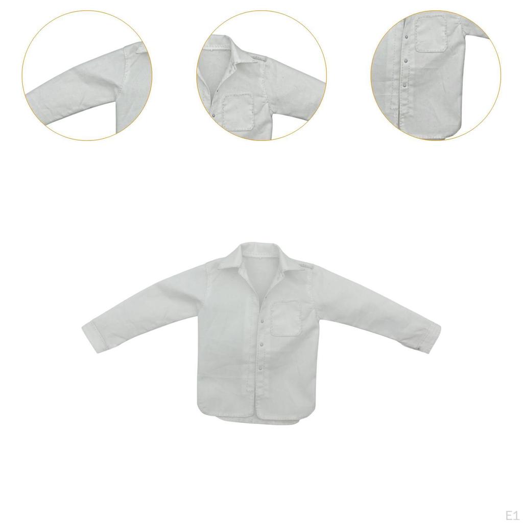 1/6 Scale Male Casual Shirt ,Figures Costume, Practical Convenient Costume Accessory