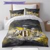 Newcastle United Patronen Beddengoed Set Dekbedovertrek Kussensloop Woondecoratie Cadeau (1 dekbedovertrek + 2 kussenslopen, zonder binnenkussen)