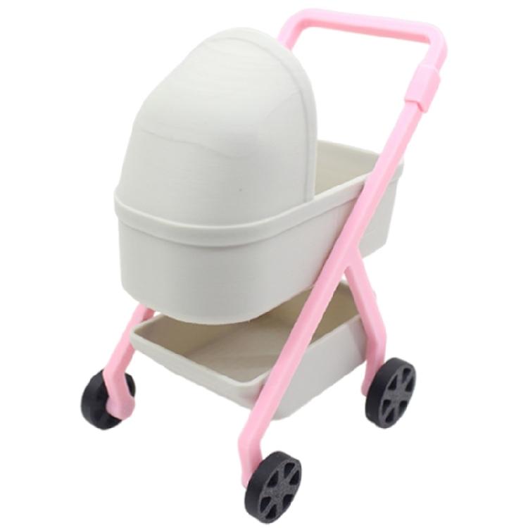 

Miniature Stroller Model Figure For 1/12 Doll House Display Interactive Educational Toy Realistic Nursery Scene Decors сірий колір