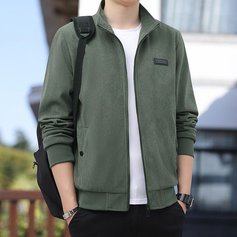 Autumn New Simple and Versatile Spring Long-sleeved Stand-up Neck Jacket Trendy Brand Men's Youth Leisure