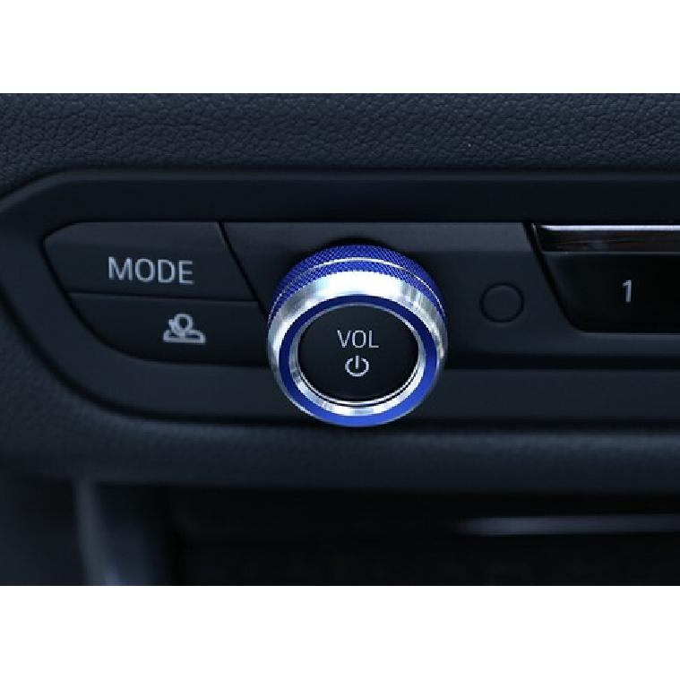 Button Cover Blue Aluminum For BMW 3-Series 19-22 G20 Car Console Volume Switch