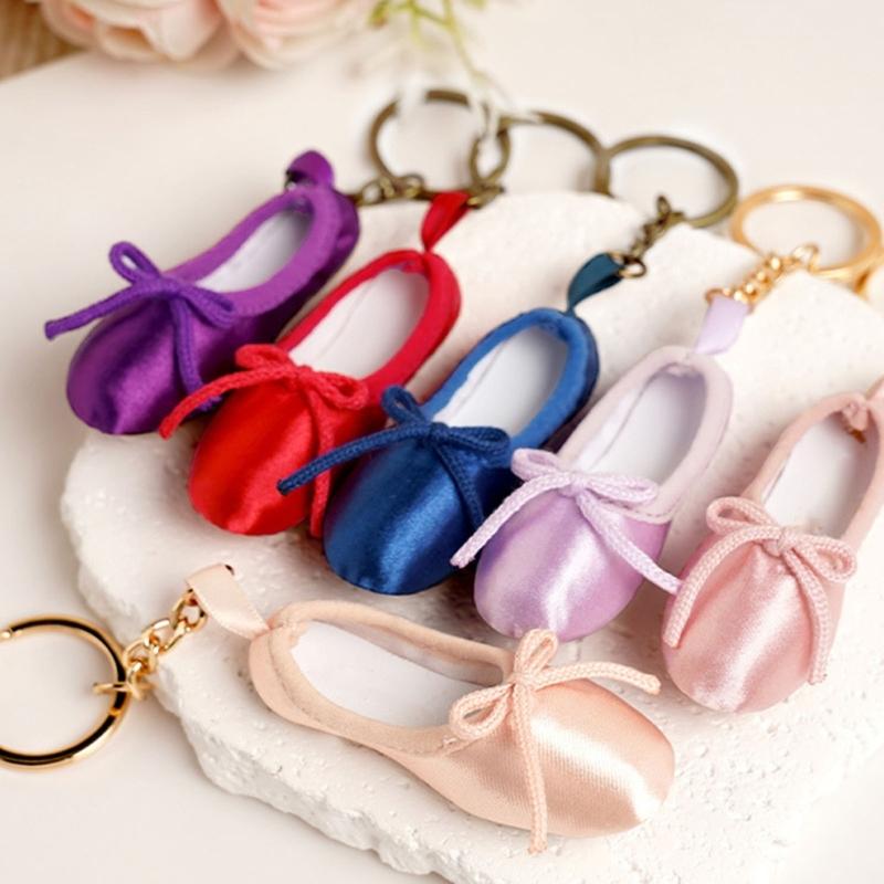 Adorable Tiny Ballet Shoes Accessory Elegant Dance Shoe Keyring Lovely Bag Charm Perfect As A Thoughtful Present