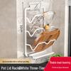 Wall-Mounted Kitchen Pot Lid and Chopping Board Rack