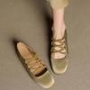 Grandma shoes cross strap ballet shoes women's 2025 new summer fashion women's shoes flat Mary Jane single shoes