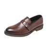 Men's buckle leather shoes men's 2026 spring and autumn British men's one-pedal business