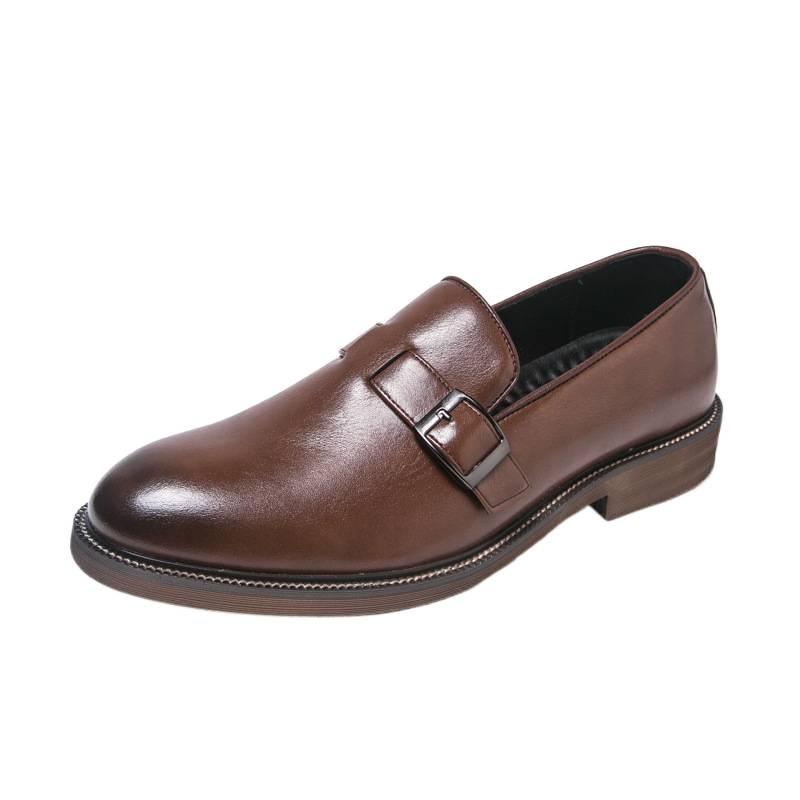 Men's buckle leather shoes men's 2026 spring and autumn British men's one-pedal business